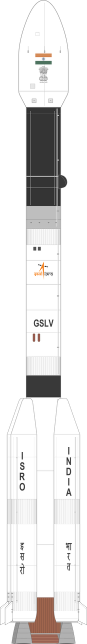 Drawing of the GSLV Mk. II for IRNSS-1L (NVS-03)