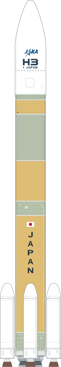 Drawing of the H3-24 for Martian Moons eXploration (MMX)